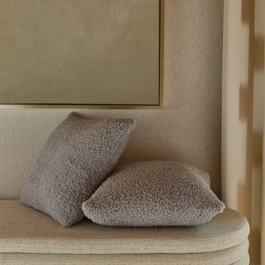Softies Ultra-Lite Marshmallow Throw Pillow Case, 2-Pack, Grey