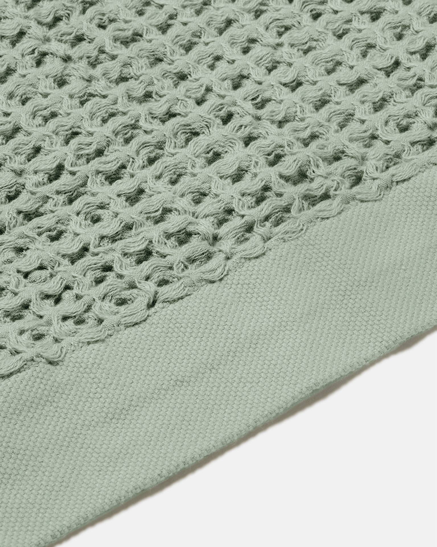 Onsen Waffle Weave Bath Towel Set, Supima Cotton, Sage, 3-Piece