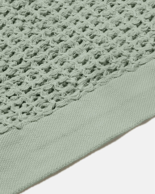 Onsen Waffle Weave Bath Towel Set, Supima Cotton, Sage, 3-Piece